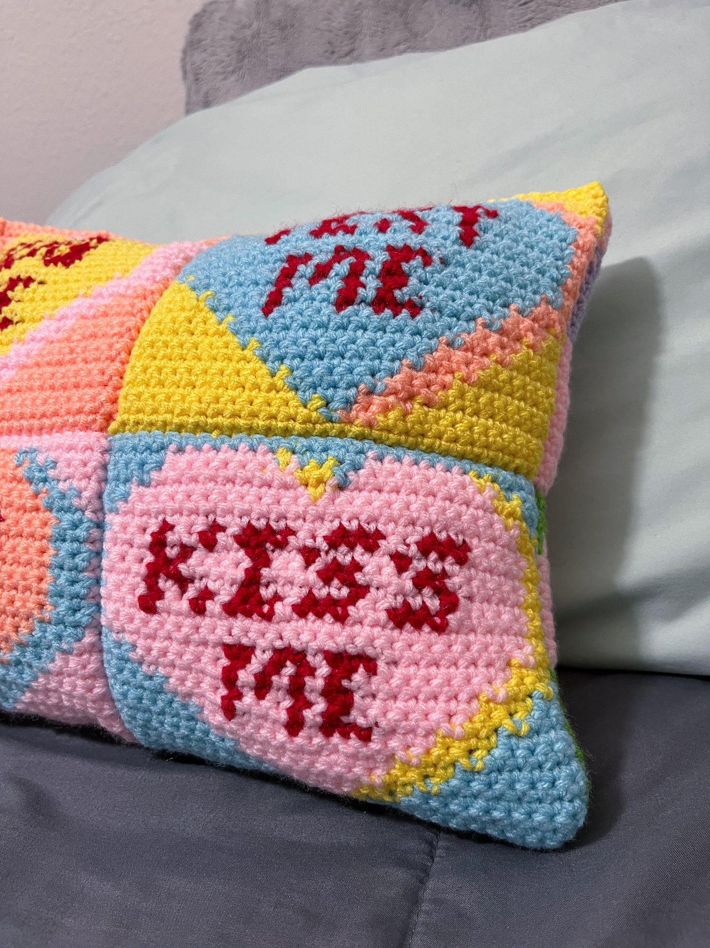 Conversation Hearts PDF Pattern | Tapestry, Pillow, Bag Pattern