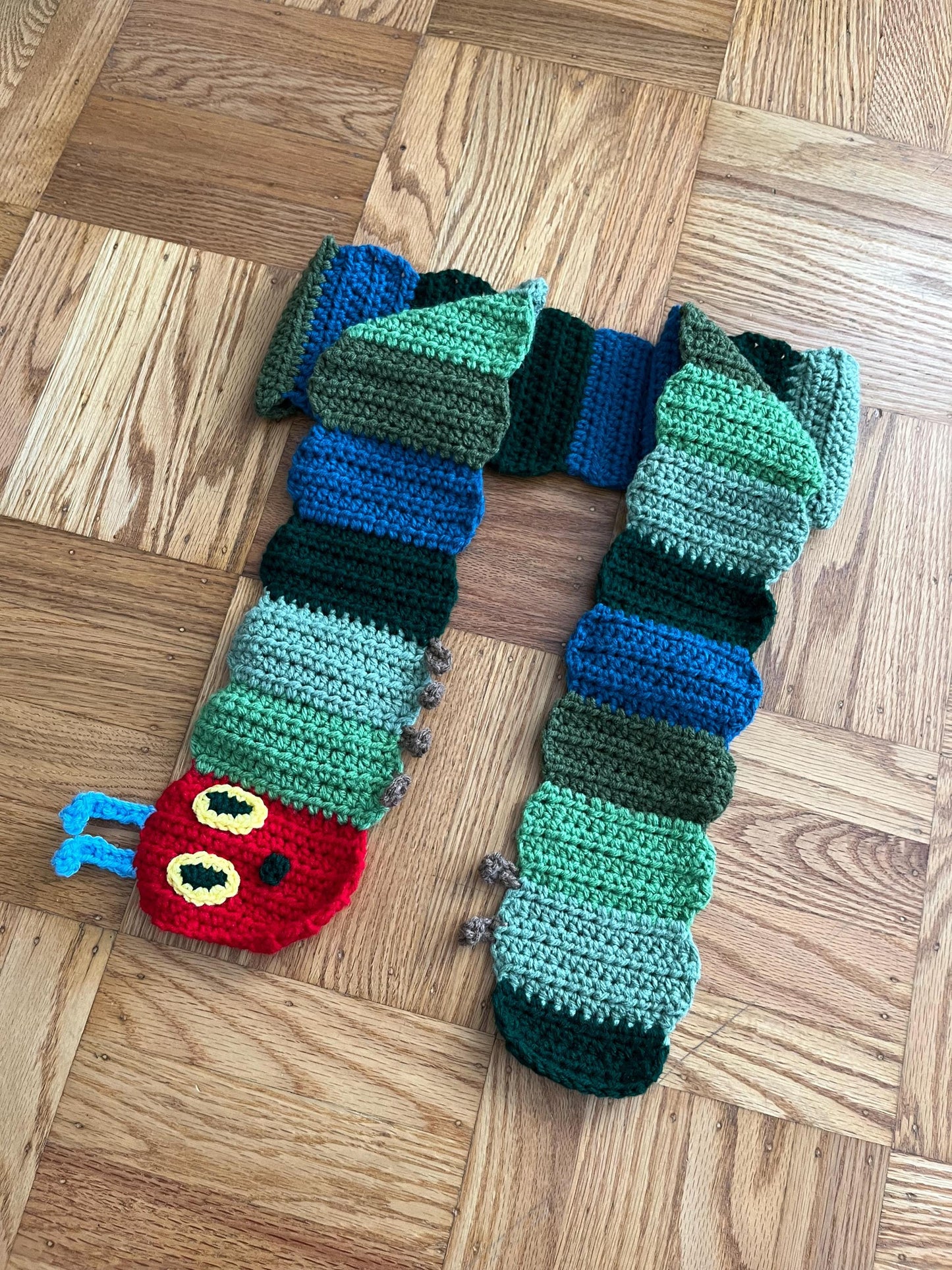 Very Hungry Caterpillar Crochet Scarf | Made to Order