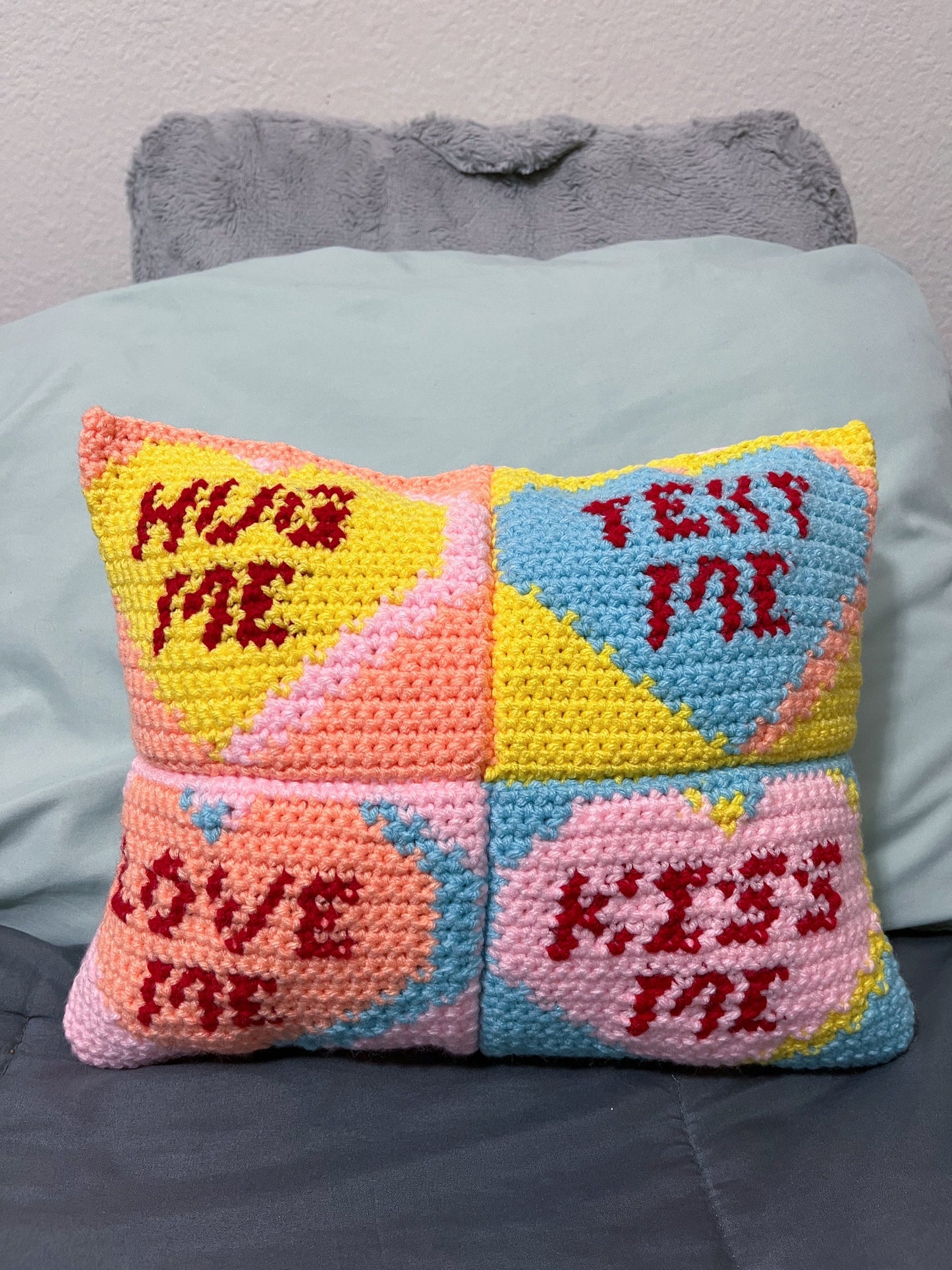 Conversation Hearts PDF Pattern | Tapestry, Pillow, Bag Pattern
