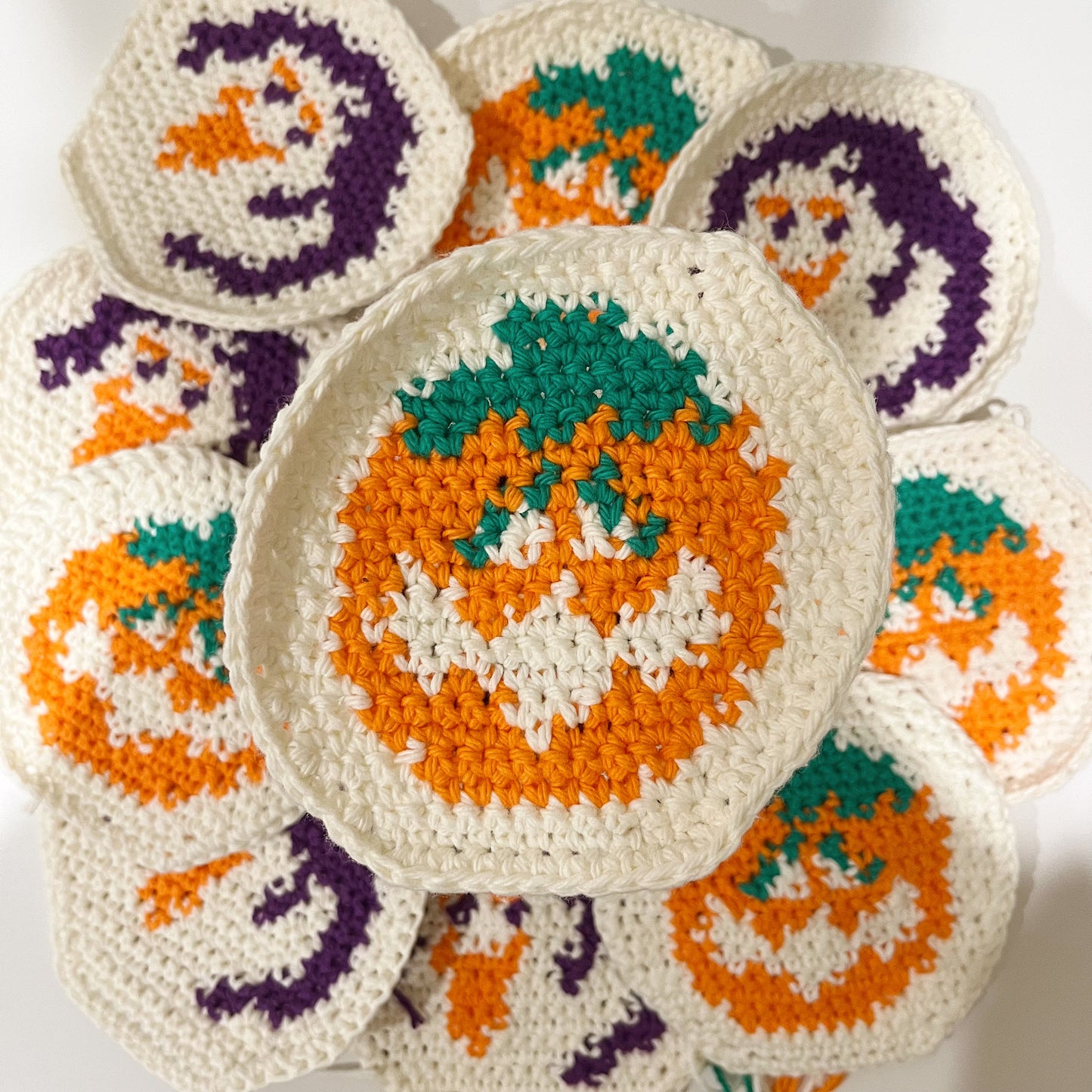 Pumpkin Crochet Pillsbury Cookie Coaster PDF Pattern