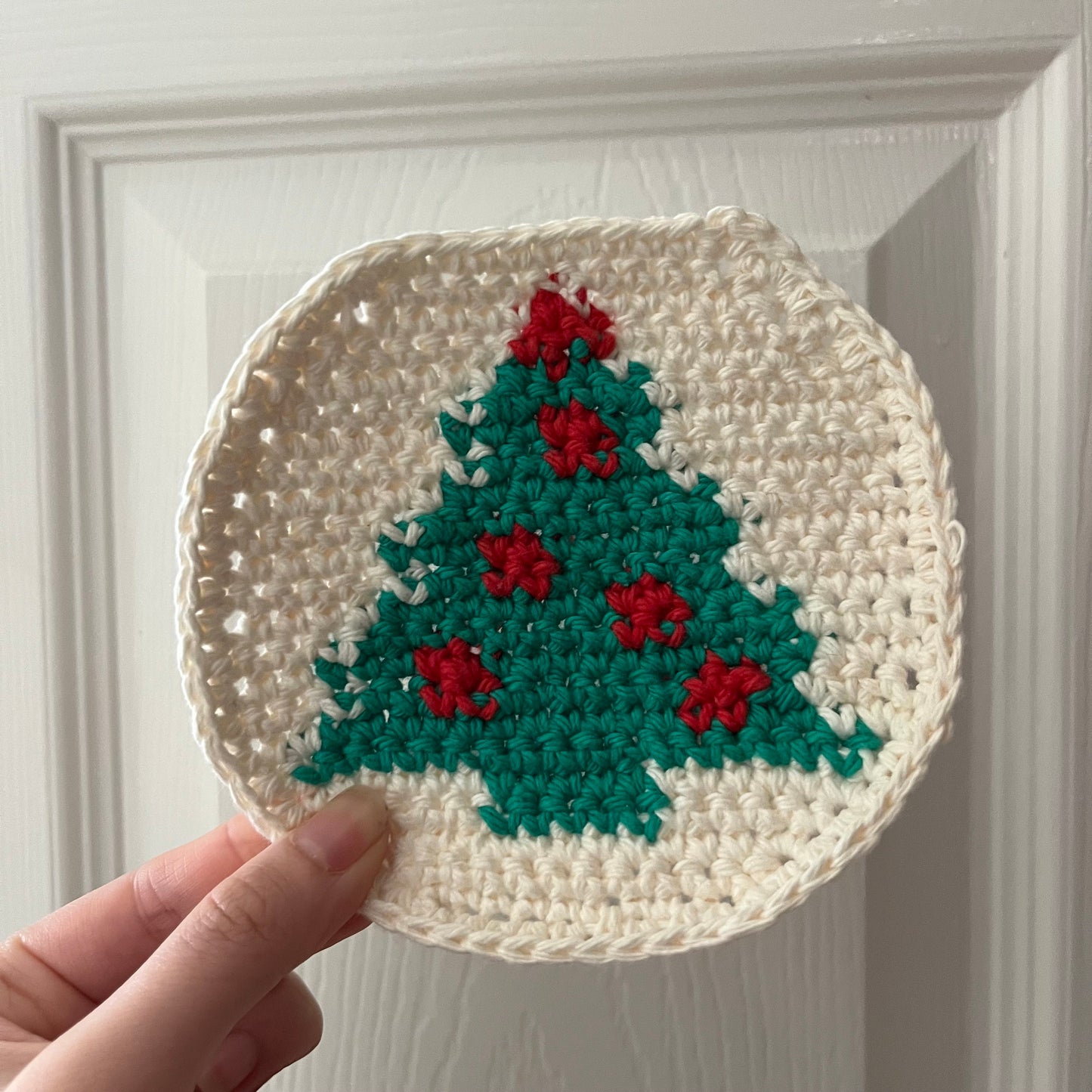 Christmas Tree Crochet Pillsbury Cookie Coaster PDF Pattern