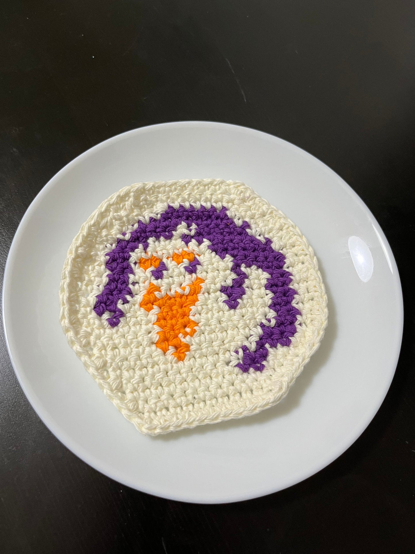 Ghost Crochet Cookie Coaster PDF Pattern