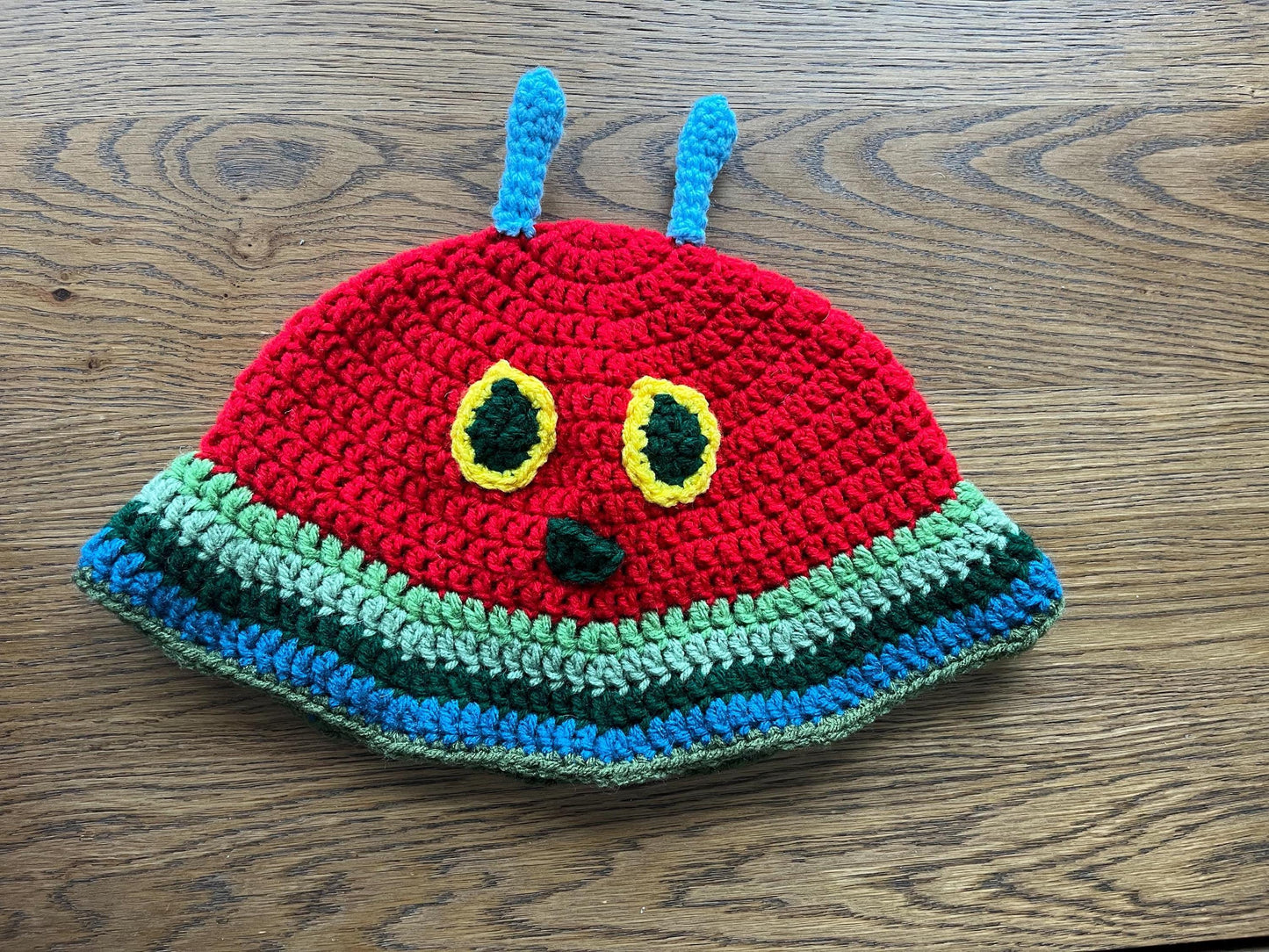 Hungry Caterpillar Crochet Bucket Hat PDF Pattern