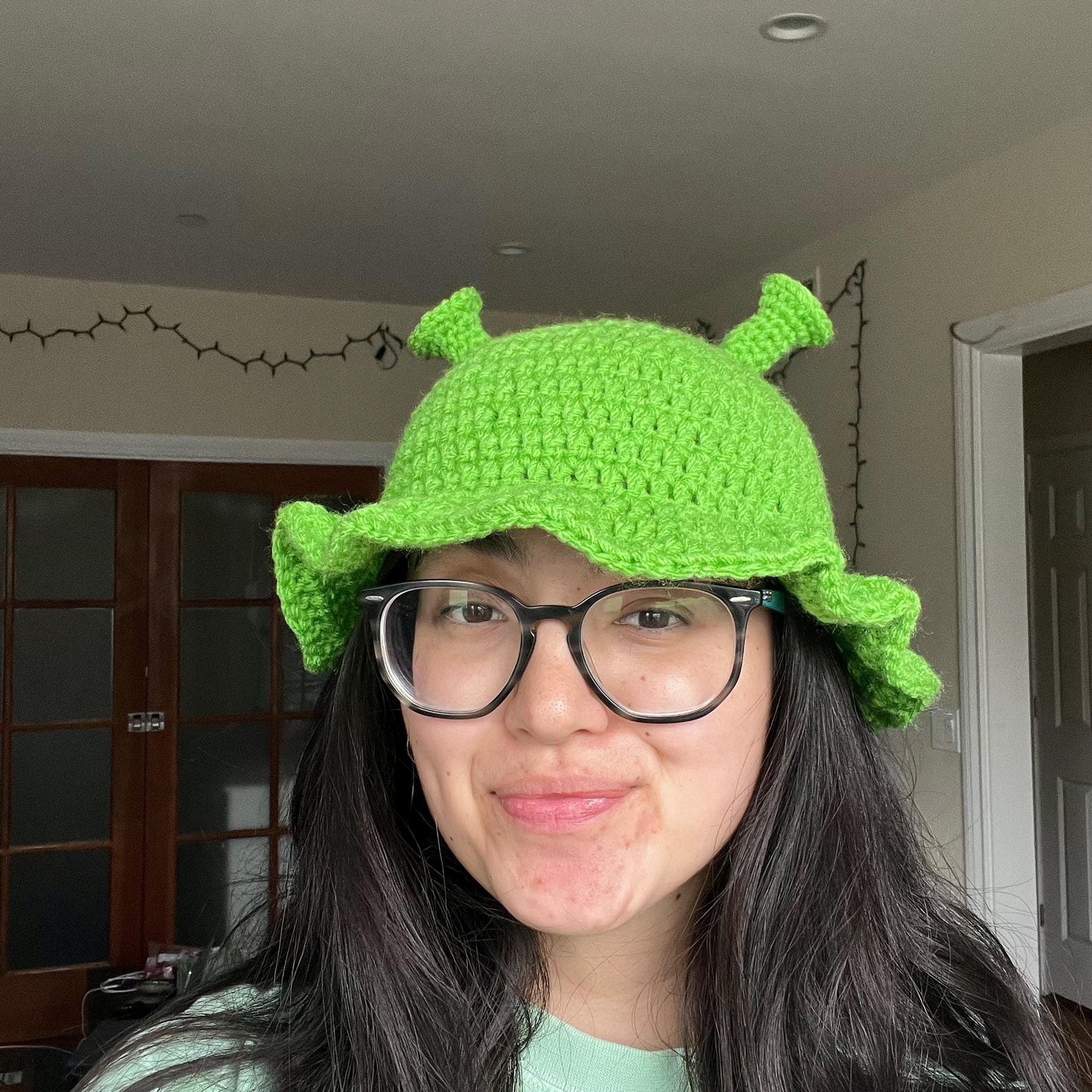 Shrek Bucket Hat | Green Ogre Handmade Crochet Hat
