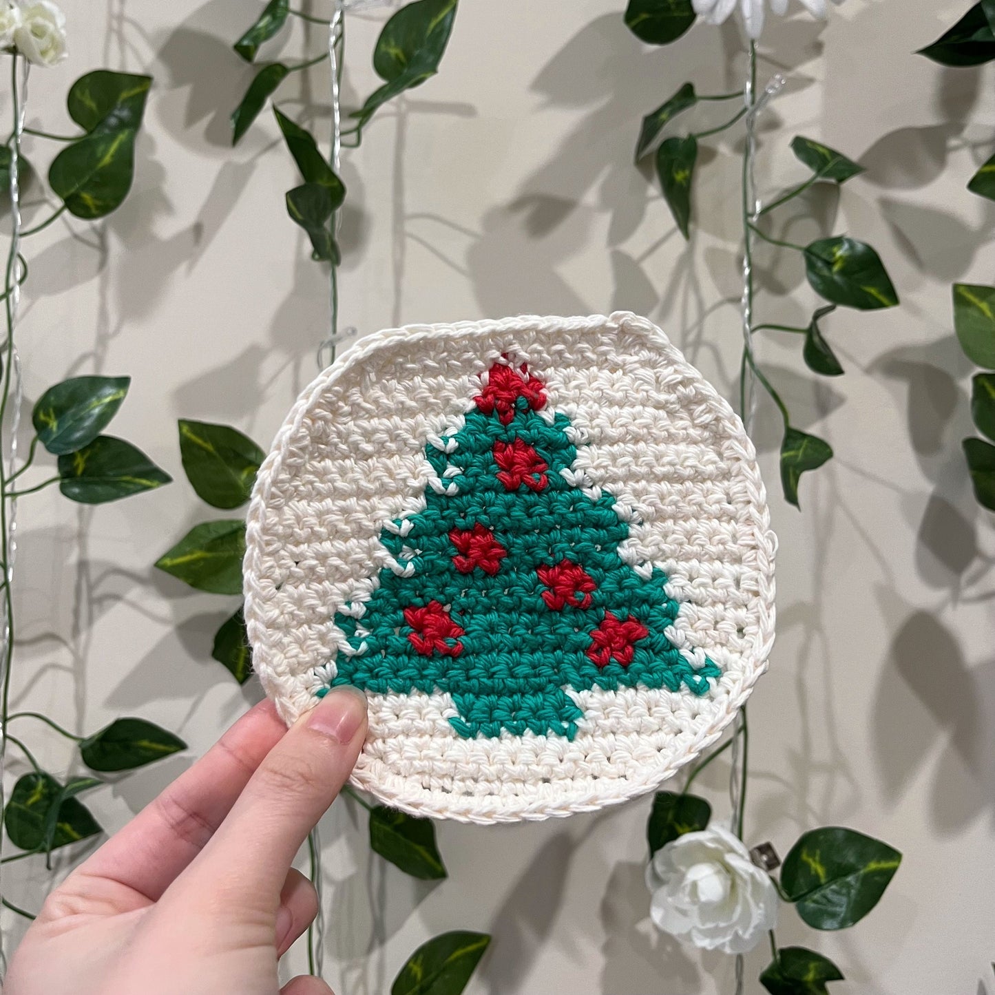 Christmas Tree Crochet Pillsbury Cookie Coaster PDF Pattern