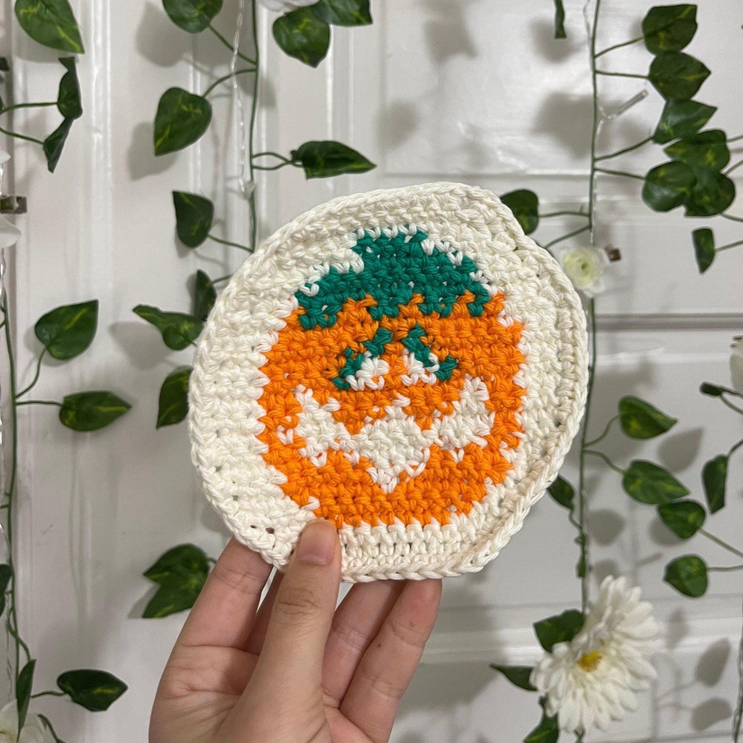 Pumpkin Crochet Pillsbury Cookie Coaster PDF Pattern