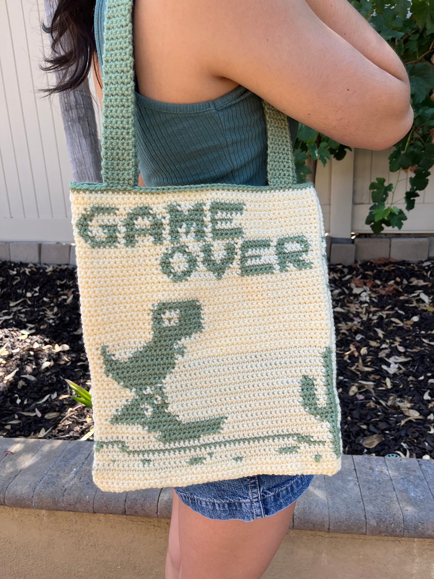 Dinosaur Game Over Bag PDF Pattern