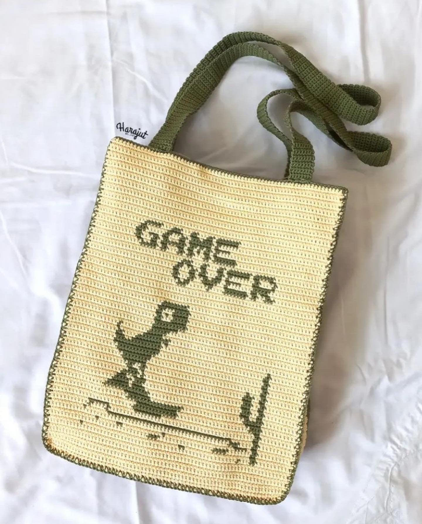 Dinosaur Game Over Bag PDF Pattern