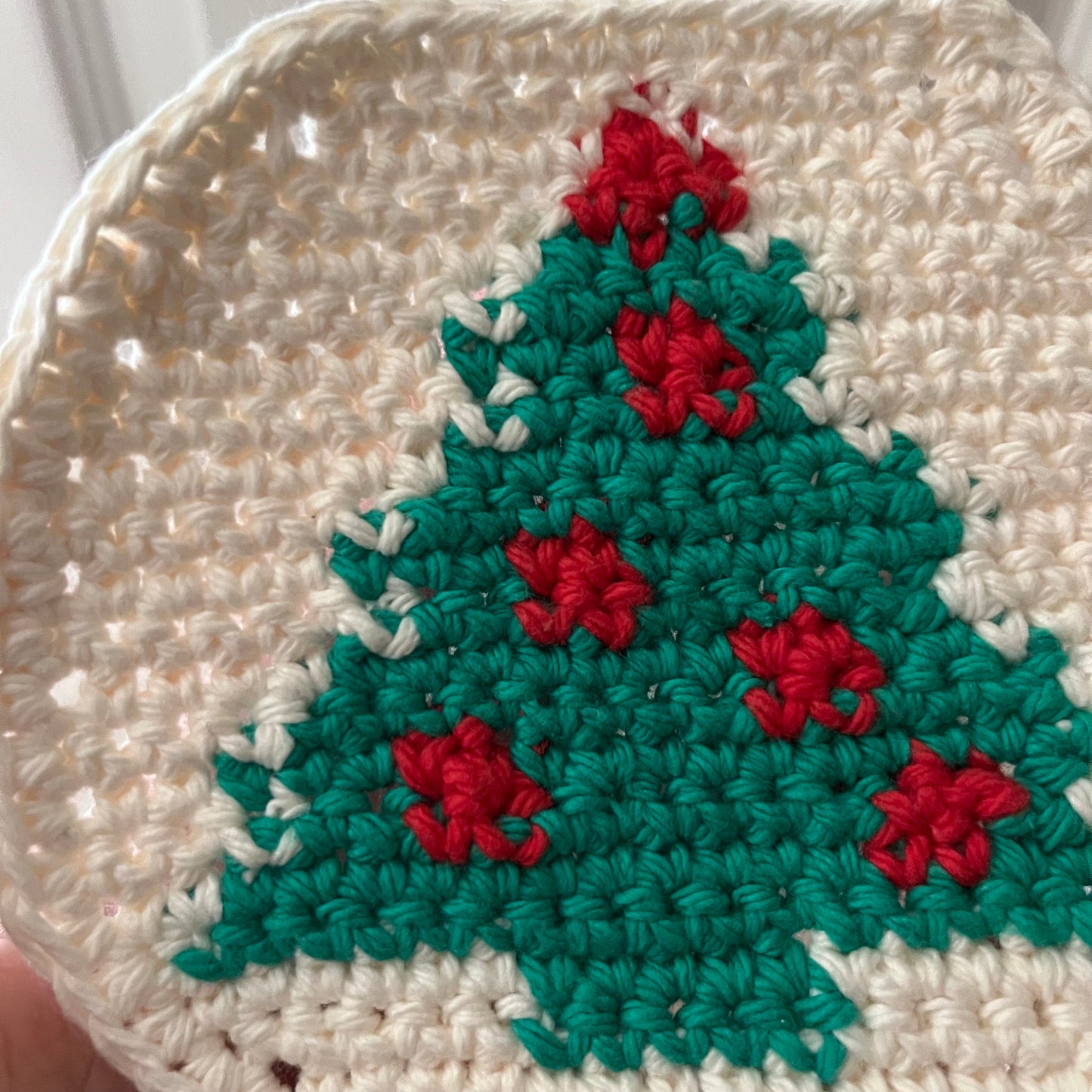 Christmas Tree Crochet Pillsbury Cookie Coaster PDF Pattern