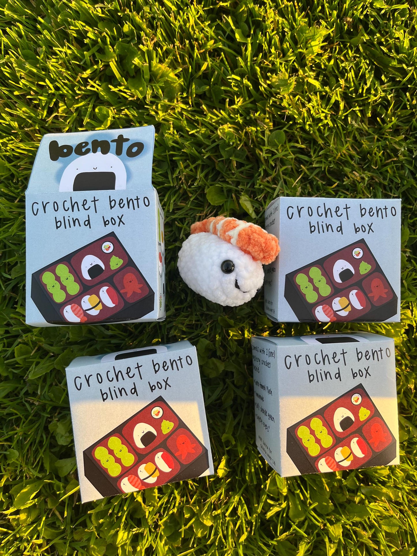 Crochet Bento Blind Box Plushie | Mystery Box with 6 Kinds + 1 Secret