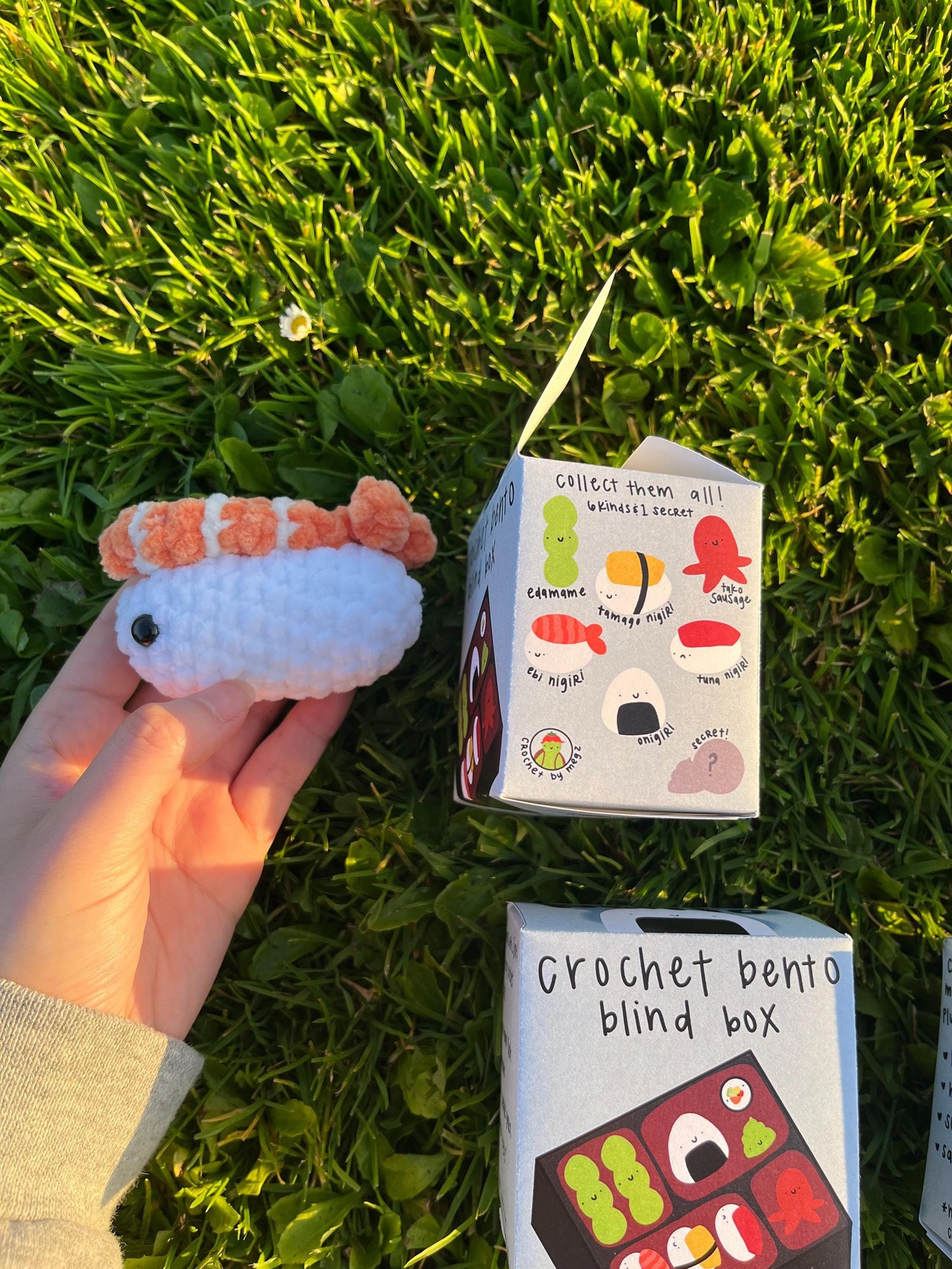 Crochet Bento Blind Box Plushie | Mystery Box with 6 Kinds + 1 Secret