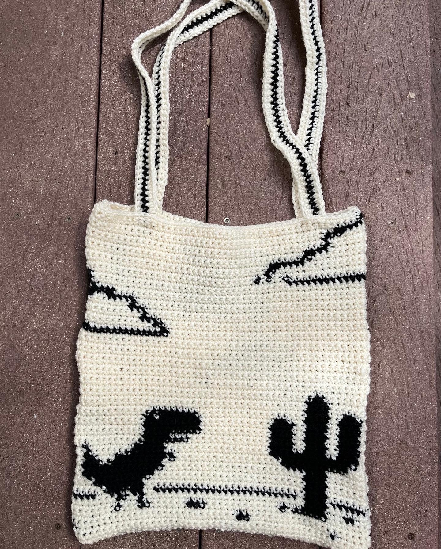 Dinosaur Game Over Bag PDF Pattern