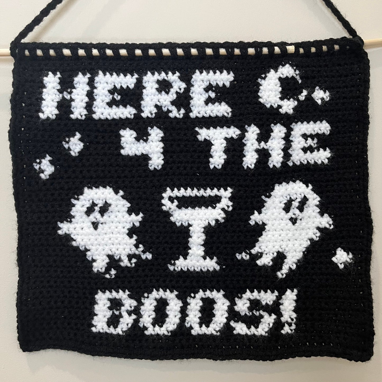 Here for the Boos! Ghost Crochet Tapestry PDFPattern