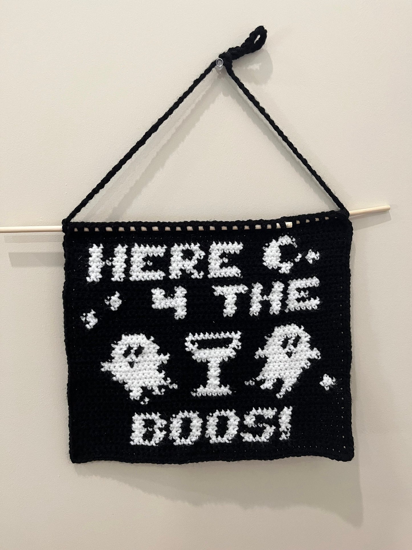 Here for the Boos! Ghost Crochet Tapestry PDFPattern