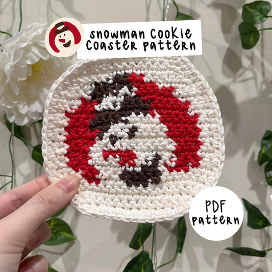 Snowman Crochet Pillsbury Cookie Coaster PDF Pattern