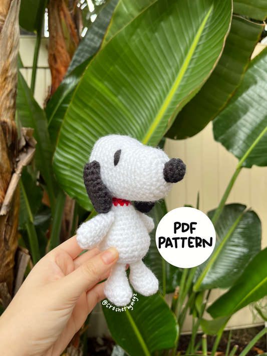 B&W Puppy PDF Pattern