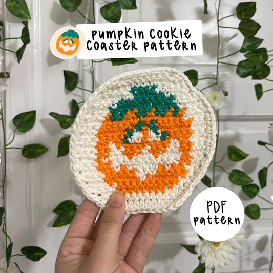 Pumpkin Crochet Pillsbury Cookie Coaster PDF Pattern