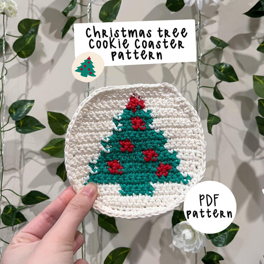 Christmas Tree Crochet Pillsbury Cookie Coaster PDF Pattern