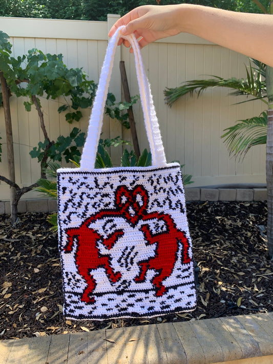Keith Haring "Heart of Heads" Crochet Bag and Tapestry PDF Pattern