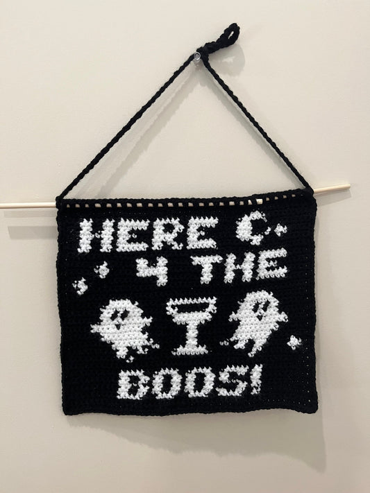 Here for the Boos! Ghost Crochet Tapestry PDFPattern